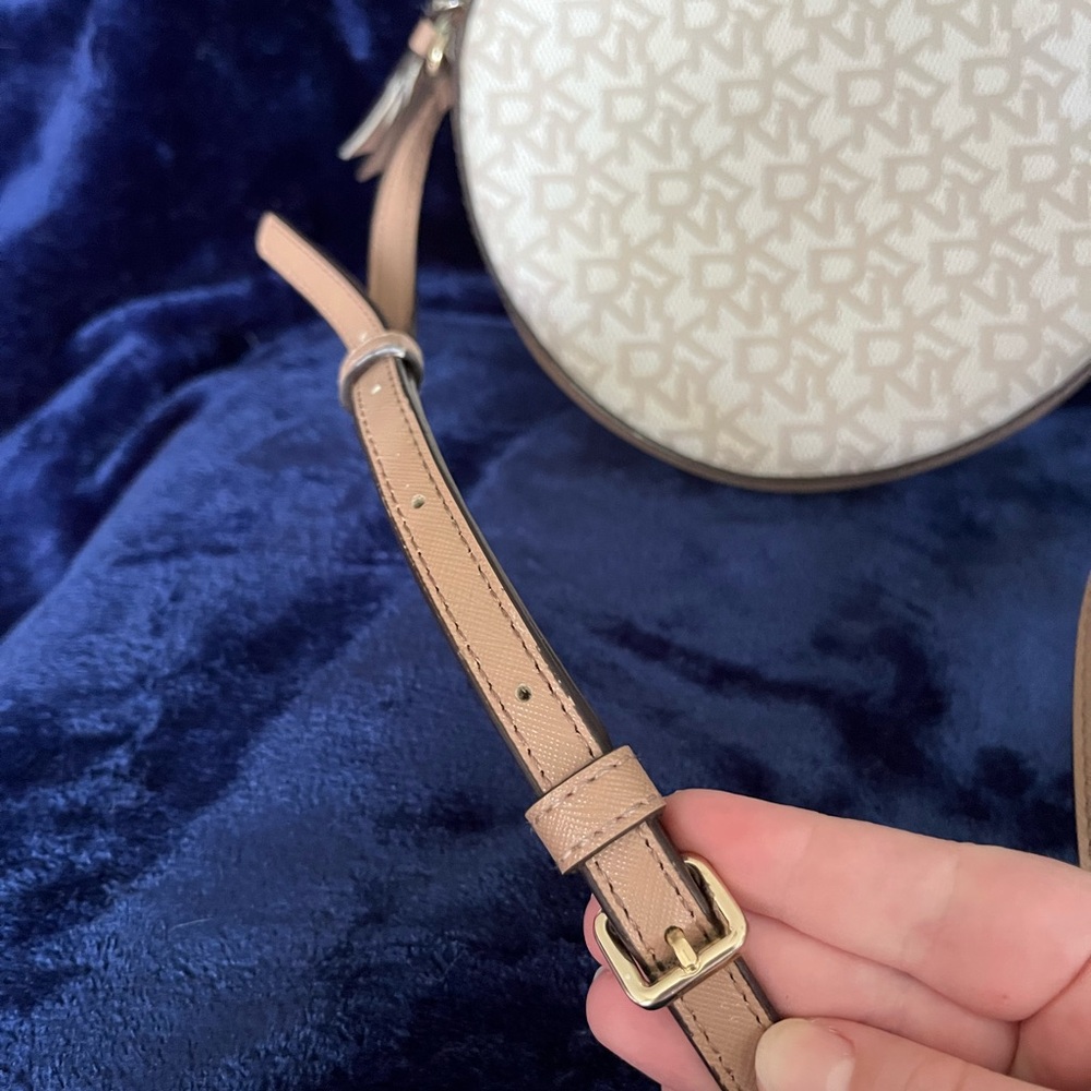 DKNY Cream and Tan Round Crossbody Bag - Picture 7 of 10